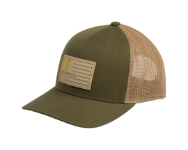 Browning® Recon Buckmark Flag Patch Mesh Snapback Hat - Loden / Tan
