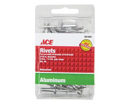 Ace® 50-count 3/16 in. x 1/2 in. Rivets - Aluminum