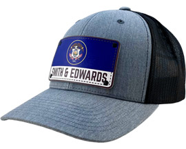 Smith & Edwards® Utah Flag Patch Trucker Hat - Gray / Black