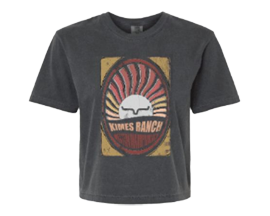 Kimes Ranch Ladies Canyon Crop T-Shirt - Charcoal