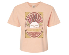 Kimes Ranch Ladies Canyon Crop T-Shirt - Peach