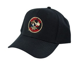 Smith & Edwards® Snuffy & Guffy Logo Cotton Snapback Hat - Black