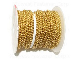 Midwest Fastener® Brass Ball Chain by the Foot - Size #6
