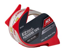 Ace® 1.88 in. x 30 yd. EZ Start Packaging Tape with Dispenser - Quiet Release Clear