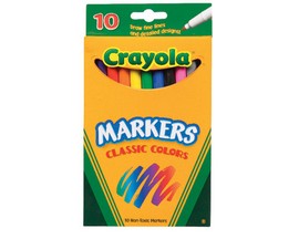 Crayola® Classic Colors Assorted Fine Tip Markers - 10 pack