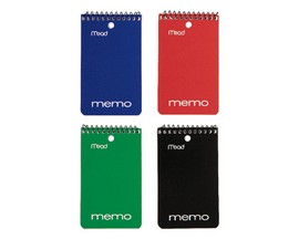 Mead® 5 in. x 3 in. Top-Bound Memo Notepad - Assorted