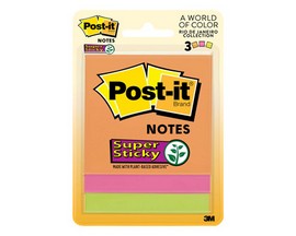 Post-it® Assorted Super Sticky Note Pads - 3 pack