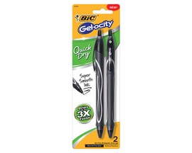 BIC® Gel-ocity Retractable Black Gel Pens - 2 pack