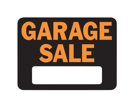 Hy-Ko® Tape-On 8.5x12 in. Classic Orange & Black Plastic Sign - Garage Sale