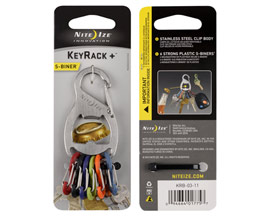 Nite Ize® KeyRack+ Key Holder with Plastic S-Biners - Stainless