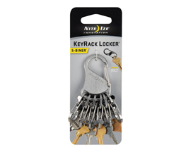 Nite Ize® KeyRack Locker Stainless Steel Key Holder with Metal Locking S-Biners
