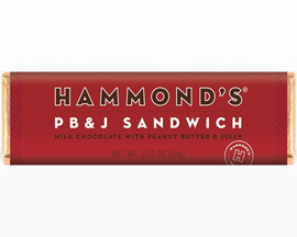 Hammond's® 2.25 oz. Peanut Butter & Jelly Sandwich Milk Chocolate Bar