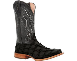 Durango® Men's Premium Exotics Matte Black Pirarucu Western Boots