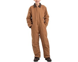 Berne® Youth Softstone Insulated Bib Coveralls - Brown Duck