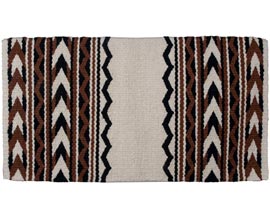 Mustang Manufacturing® Arrowhead 36 in. x 34 in. Saddle Blanket - Brown / Cream