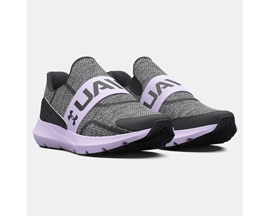 Under Armour® Girls' Grade School Surge 3 Running Shoes - Jet Gray / Nebula Purple