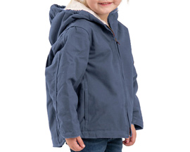 Berne® Girls' Toddler Sherpa Lined Hooded Jacket - Slate Blue