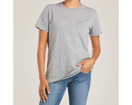 Ariat® Women's Rebar Cotton Strong Short Sleeve T-Shirt - Heather Grey