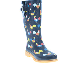 Western Chief® Women's Chicken Plaid Tall Rain Boots - Navy