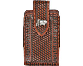 Trenditions® Justin Ostrich Cell Phone Case Holster - Tan