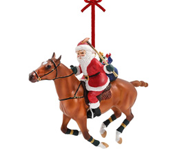 Breyer® Holiday 2023 Christmas Tree Ornament - Polo Playing Santa