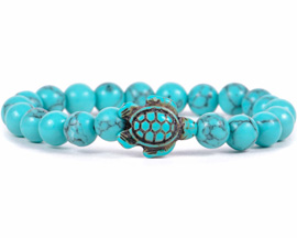 Fahlo® The Journey Sea Turtle Tracking Bracelet - Crystal Blue Stone