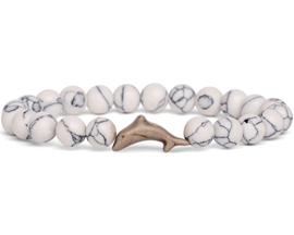 Fahlo® The Odyssey Dolphin Tracking Bracelet - White Howlite Stone