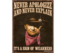 Signs 4 Fun® Metal Garage Sign - John Wayne Weakness