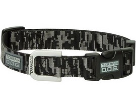 Terrain D.O.G.® Patterned Snap-N-Go Adjustable Dog Collar - Black Digital