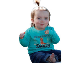 Cinch® Toddler Cruel Girl Darling Long Sleeve T-Shirt - Turquoise