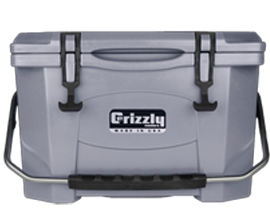 Grizzly Coolers 20 Quart Rotomolded Cooler - Gray