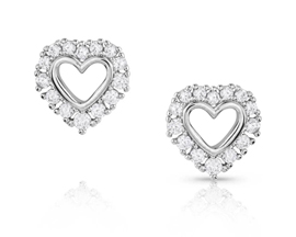 Montana Silversmiths® Icy Heart Crystal Earrings