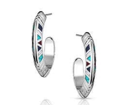 Montana Silversmiths® Hidden Mosaic Hoop Earrings