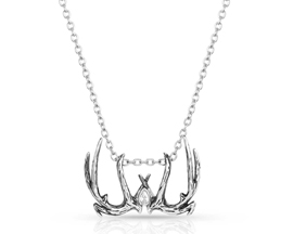 Montana Silversmiths® Pursue The Wild Antler Necklace
