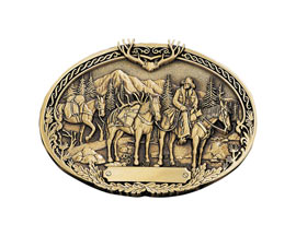 Montana Silversmiths® Pack Horses and Rider Brass Heritage Attitude Belt Buckle
