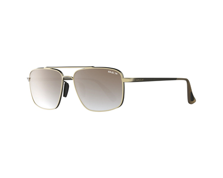 BEX® Accel Full Metal Aviator Sunglasses - Gold / Brown / Silver