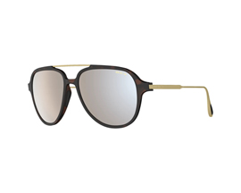 BEX® Kabb Hybrid Aviator Sunglasses - Tortoise Brown / Silver