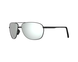BEX® Nova Full Metal Aviator Sunglasses - Matte Black / Grey / Silver