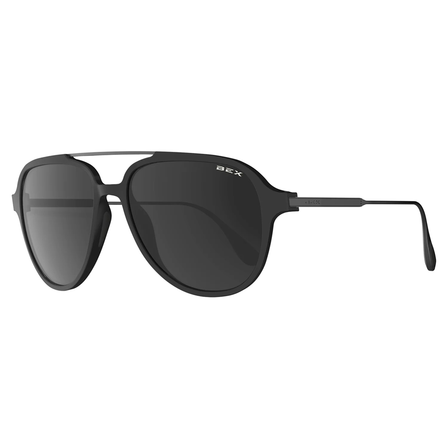 BEX® Kabb Hybrid Aviator Sunglasses - Black / Grey