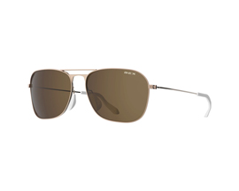 BEX® Ranger Full Metal Aviator Sunglasses - Rose Gold / Brown