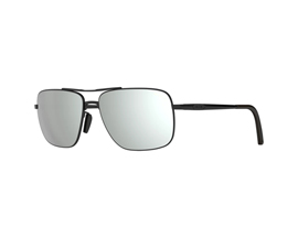 BEX® Porter Full Metal Aviator Sunglasses - Matte Black / Grey / Silver