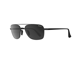BEX® Mach Full Metal Aviator Sunglasses - Matte Black / Grey