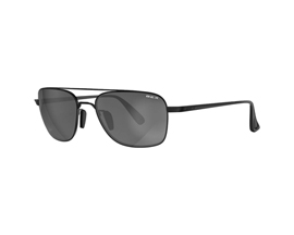 BEX® Mach Full Metal Aviator Sunglasses - Matte Black / Grey / Silver