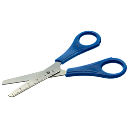 5" Blunt Blue Measure Scissors