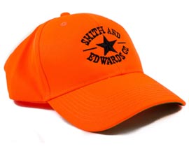 Smith & Edwards® Center Star Logo Cotton Snapback Hat - Blaze Orange