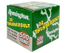 Remington® 22LR Thunderbolt High Velocity 40-grain Hunting Ammo - 500 rounds