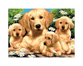 Royal & Langnickel® Painting by Number Large Junior Kit - Golden Retriever Puppies