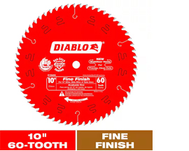 Diablo Fine Finish Saw Blade 10" x 60t 
