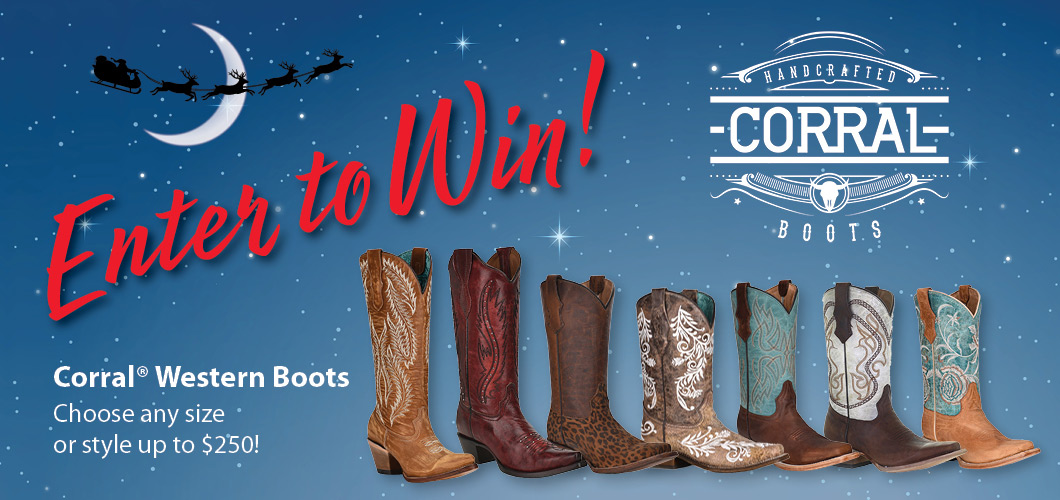 Enter to win a FREE pair of Corral Boots!