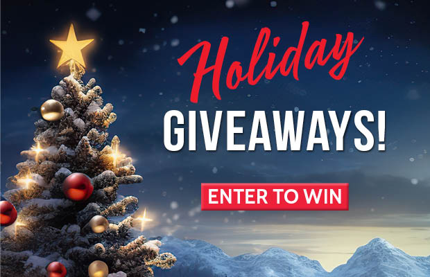 Click to view our current Holiday Giveaways, running between now and December 31!